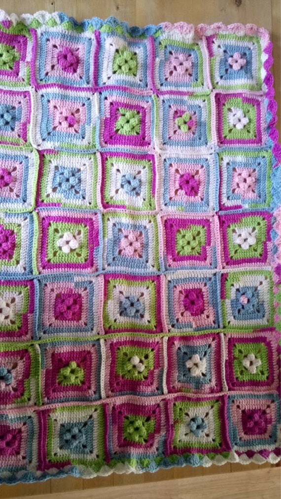 Multi coloured baby blanket