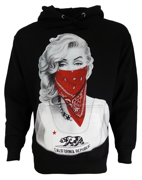 marilyn monroe red bandana hoodie