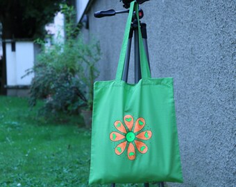 Tote bag unique, peint à la main, sac coton, sac cabas, sac shopping, sac de toile, sac de plage, sac à main, fleurs