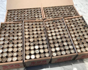 OLD UNSEARCHED ROLLS Wheat Cents Barber Dimes Silver United States Coins Lot Collection Set Estate Sale Moneyt Hoard Coin Collection Lot Set