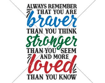 Free Free 342 You Are Braver Than You Believe Svg Free SVG PNG EPS DXF File