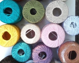 Crochet Thread Assorted. Some New or Almost