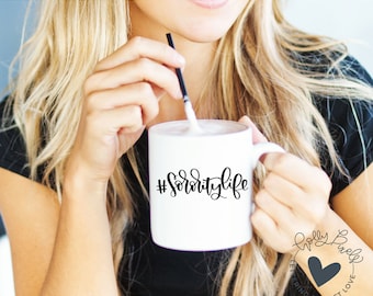 Hashtag SororityLife SVG Design with Brush Lettering for Sorority SVG Crafts Sorority Life