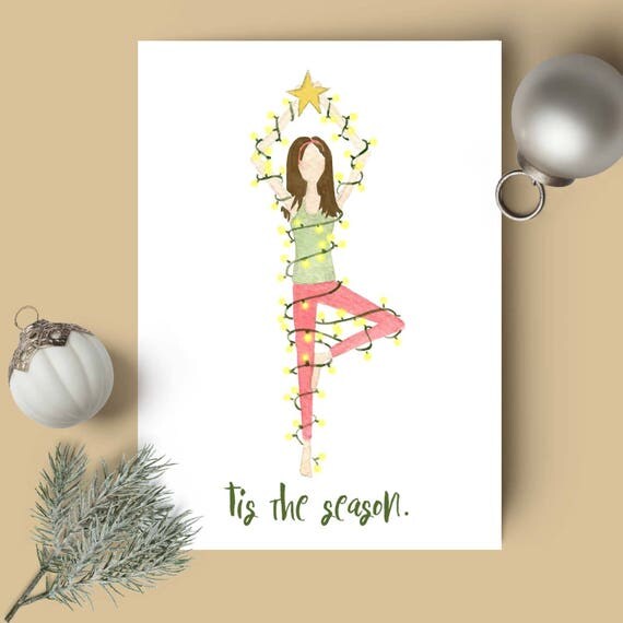 Tis The Season Yoga Holiday Card Blank Inside Tis The Season Yoga Holiday Card Blank Inside