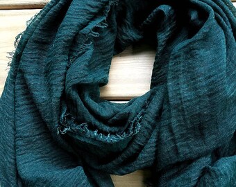 Organic cotton gauze large shawl