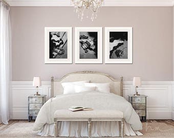 Interior Master Bedroom Art master bedroom art etsy black and white photographs set of 3 prints white