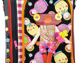 Big bag shoulder strap, bag original, unique bag, bag russian dolls, bag matriochka N53
