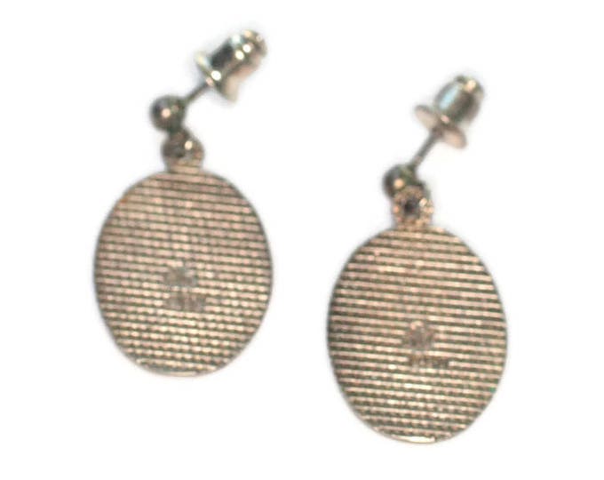 Celtic Sterling Shamrock Dangle Earrings with Posts Signed Tara Ware Pierced Vintage