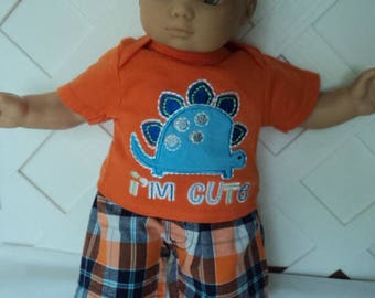 Bitty Baby Boy 2 pc. cute  pants set, doll clothes