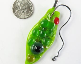 Euglena Fused Glass Protozoan Pendant magnet brooch ornament