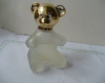 Gift For Her Flower Girl, Vintage Bear Perfume Bottle, Avon Glass Bottles, Bridesmaid Gift, Bridal Shower Gift, PioneerFundraiser