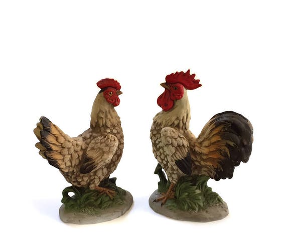 hen and rooster figurines