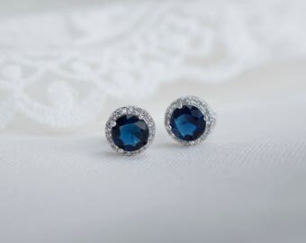 Sapphire earrings | Etsy