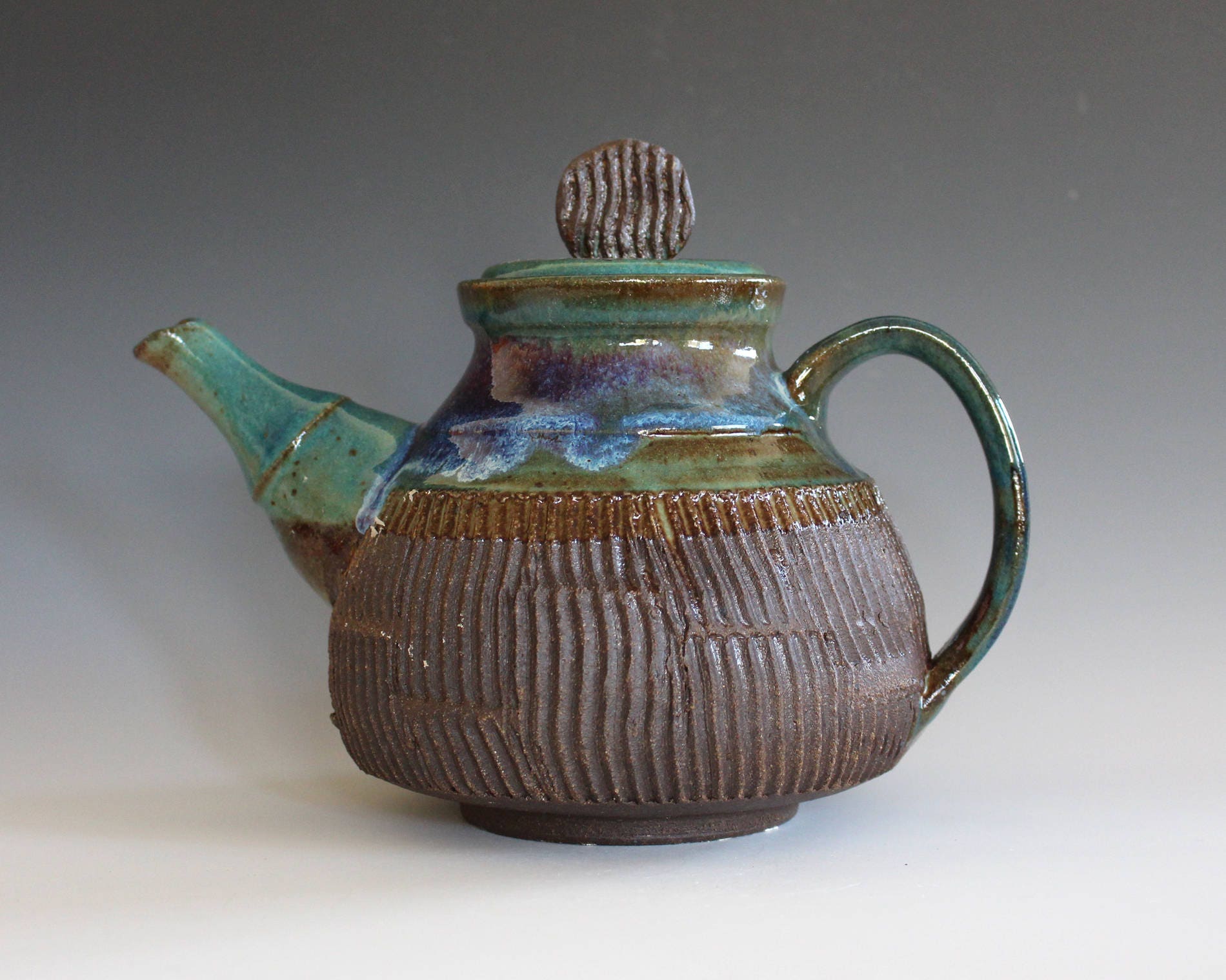 Ceramic Teapot 36 oz Handmade Stoneware Teapot Handmade