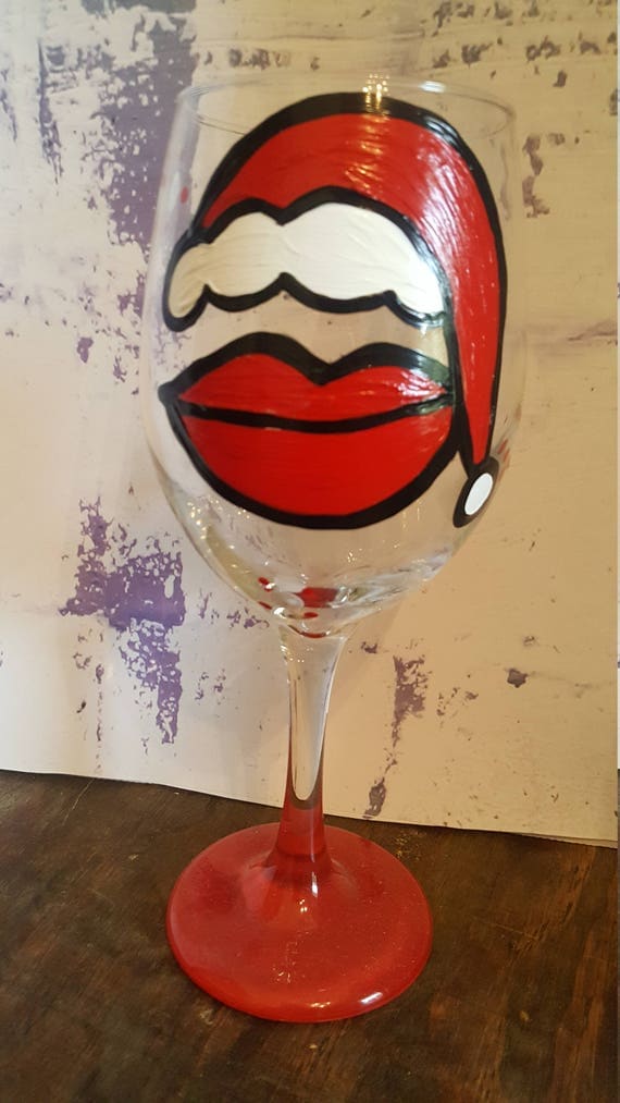 Christmas wineglass