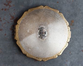 Antique Compact Mirror - Stratton Pocket mirror - Art Deco Design - Made in England