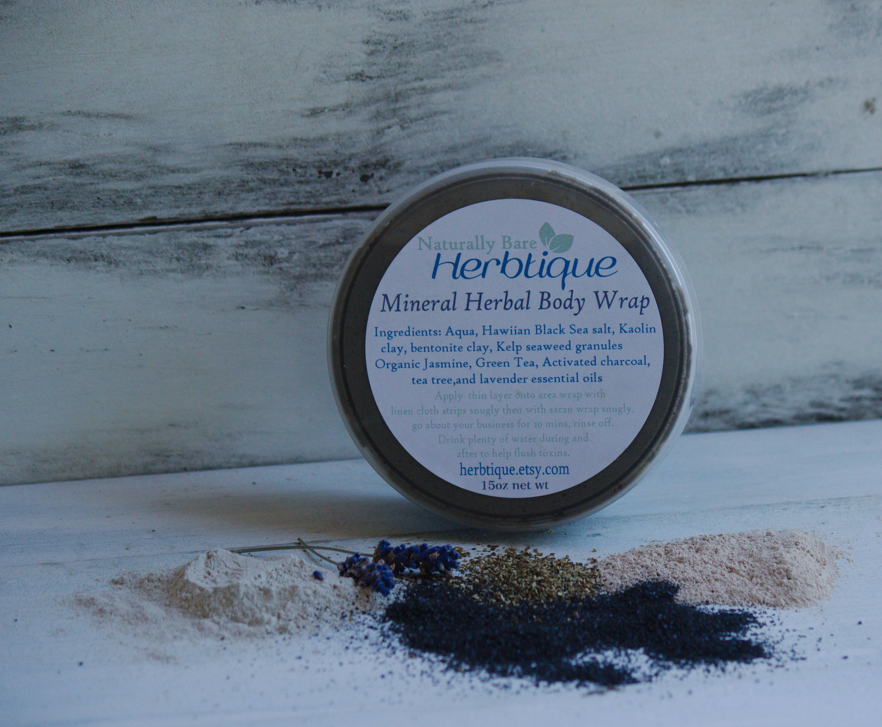 Herbal body wrap Mud wrap detox mud Seaweed kelp kaolin