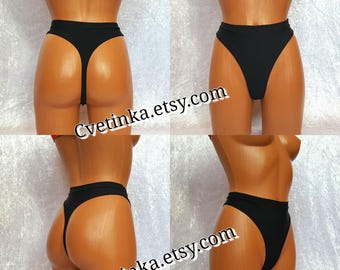 High waist bikini bottom 90s High waist bikini bottoms Cheeky Bikini Bottoms Thong bikini Micro bikini High waisted bikini Thong bikini