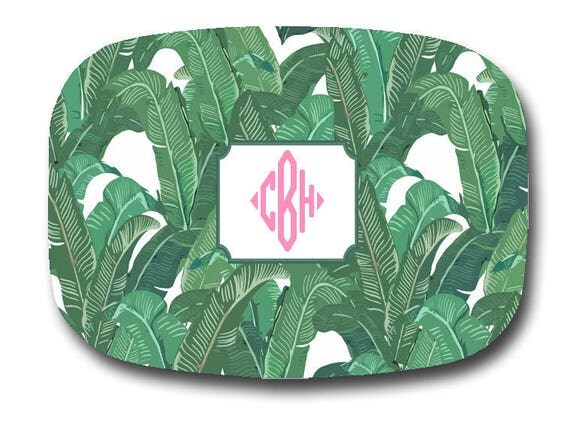Plain or Personalized Tropical Banana Leaf Platter Il_570xn