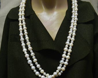 Big pearl necklace | Etsy