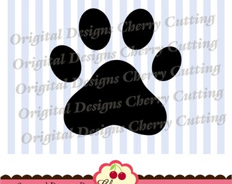 Paw print SVG DXF EPS Silhouette & Cricut Cut Files -Personal and Commercial Use AN02