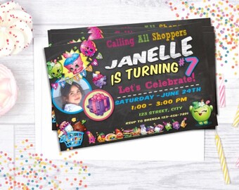 Shopkins printable Invitation, shopkins invite, Shopkins, Shopkins Party, Shopkins Printable, Shopkins Invite, Shopkins Birthday Party