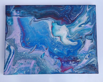 Acrylic pour on magnetic memo board