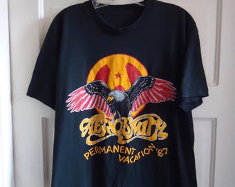 Vintage 1987 AEROSMITH/DOKKEN *RARE* Parking Lot Concert T Shirt sz M