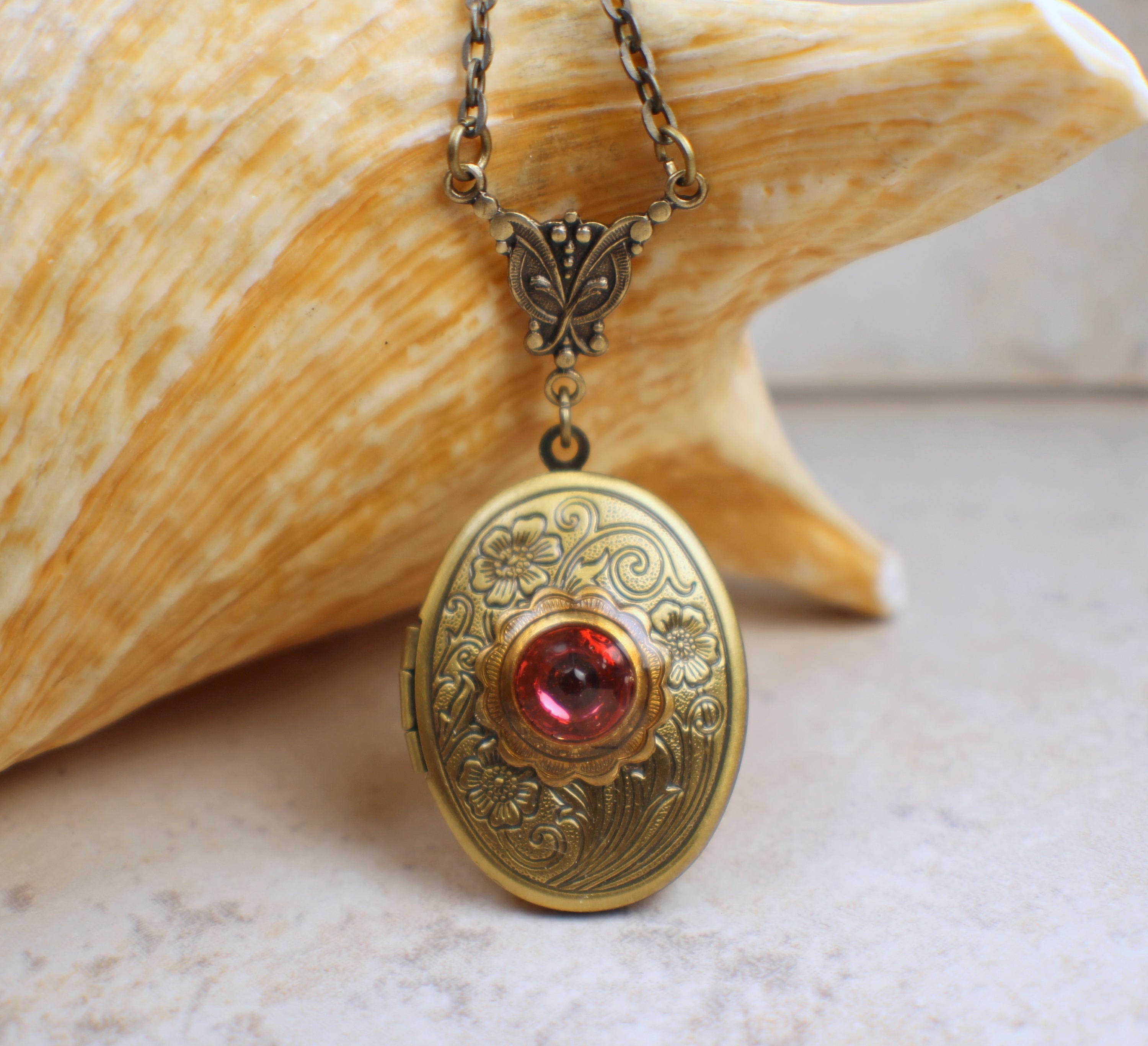 Pink Flower Locket Small Photo Locket Photo Locket Necklace