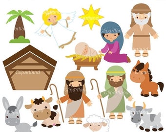ON SALE INSTANT Download. Nativity 1. Christmas. Personal and commercial use.