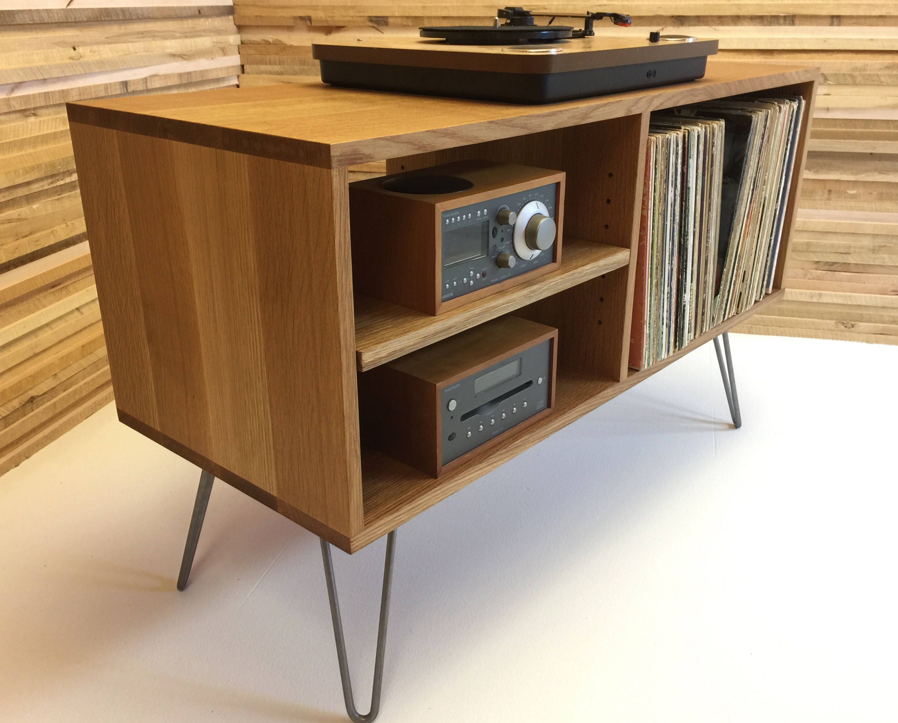Design Record Player Cabinet new mid century modern record player console turntable