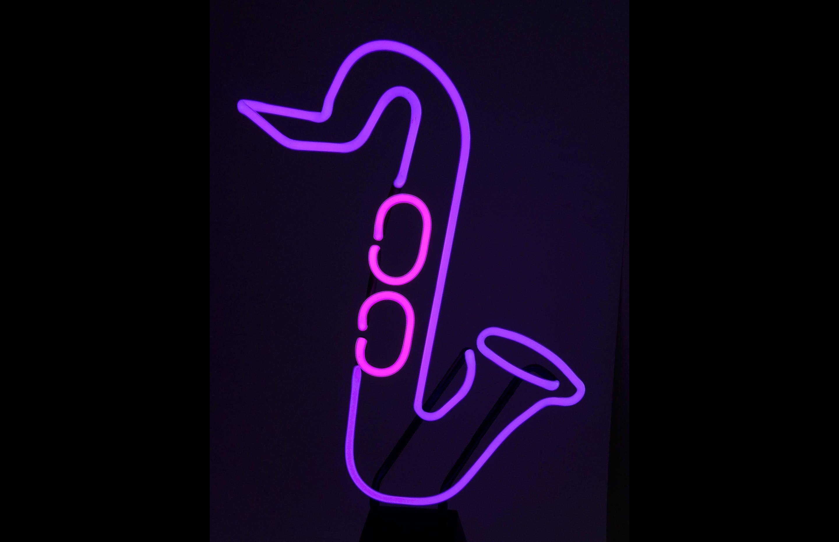 Hot Sax Freestanding Art Sculpture Saxophone Musical Neon