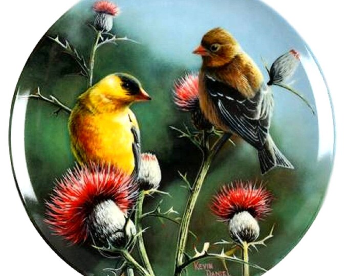 Goldfinches Bird Plate, Birds of Your Garden Collection, Kevin Daniel, Gift For Bird Lover, Gift For Christmas