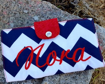 Personalized Chevron Checkbook Cover, Monogrammed Checkbook wallet, Checkbook with Name