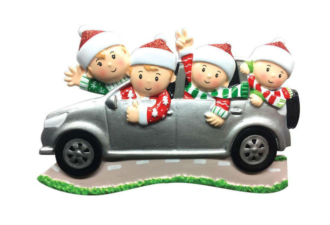 family road trip christmas ornament