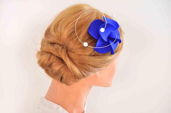 10. Aqua Blue Hair Fascinator with Bow Accent - wide 4