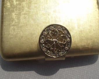 VINTAGE AVON Compact,Avon IMPERIAL Jewel Compact,Ladies Accessories,Ladies Never Used Vintage Compact,Powder Compact,Cosmetics,Gold Compact