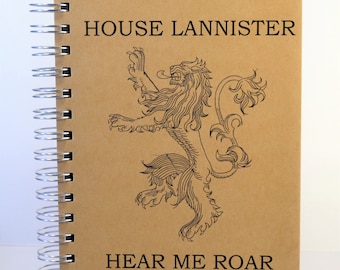 House Lannister Journal, House Lannister Sketchbook, Art Journal, GOT Journal, Houst Stark Sketchbook, Handmade Journal, Handmade Sketchbook