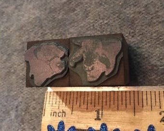 Vintage Letterpress Printers Block Set Of Cattle Cow Steer Bull Calf Heifer Type