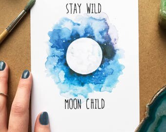 Moon painting | Etsy