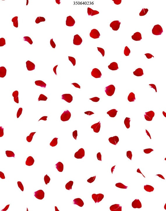 Red Flower Petals 35064 Glass Decal Ceramic Decal