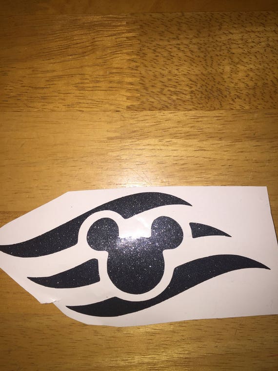 Vinyl Disney car decal disney cruise line glitter 3x7 inches