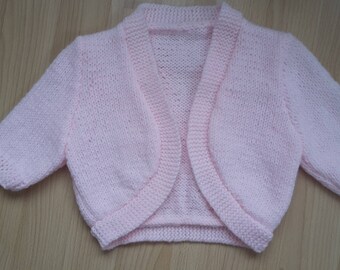 Hand Knitted Pink Bolero