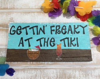Beach signs, tiki signs, tiki bar signs, beach decor, tropical decor, bar signs, beach house decor, reclaimed wood sign, pallet sign, tiki