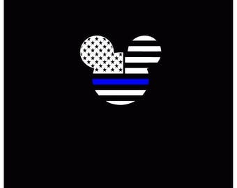 thin blue line mickey mouse