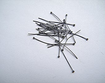 Findings, screw head with ball, dark grey, 30 mm by 25