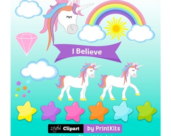 Cute Unicorn Clipart Rainbow Unicorn Clip Art Unicorns Party Unicorn Graphics Unicorn Head Clipart Unicorn Png Unicorn Image Printkits