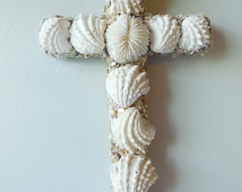 Sensational SeaShell Wall Cross-Shell Cross-Seashell Art-Shell Crucifix