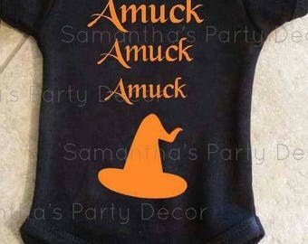Amuck Amuck Amuck Baby Girl Halloween Onesie