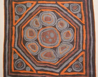 Vintage Mid Century Geometric Modernist Hankie